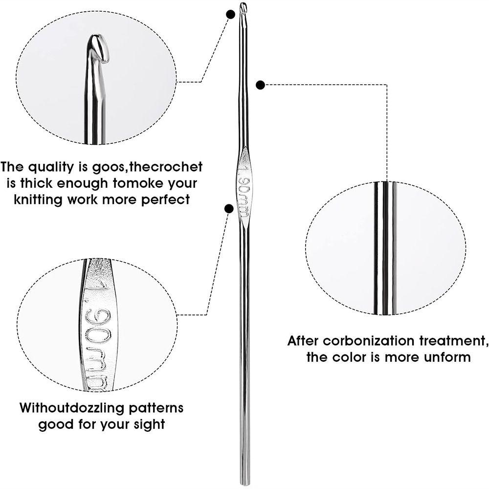 Спицы для вязания крючком из нержавеющей стали, спицы для вязания крючком небольшого размера, новые спицы для вязания, свитер