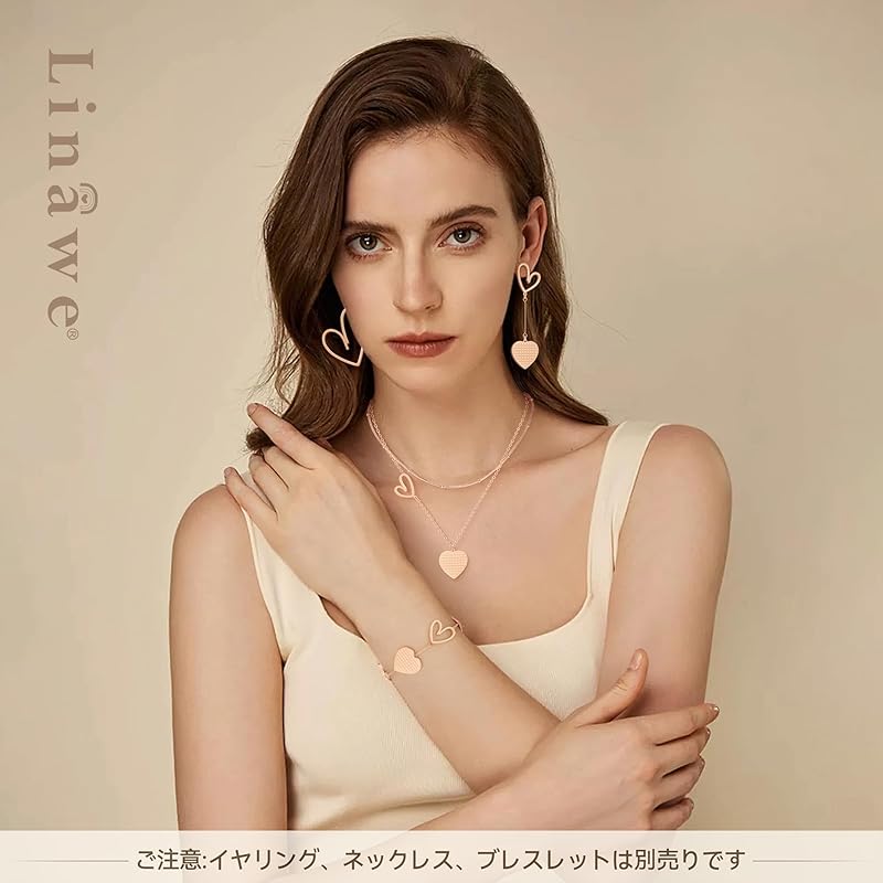 Серьги Linawe женские серьги из нержавеющей стали, серьги-сердечки из розового золота с полимерной смолой, титановые серьги для пирсинга для обоих ушей, совместимые с металлом
