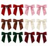 Luxury Gift Box Knots 2Pcs Velvet Christmas Bows, Holiday Hanging Wall Decor for Tree Easy Attachment Ribbons Topper, Wedding Backdrop, Bridal Shower,