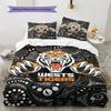 Wests Tigers Pattern Bedding Quilt Set  Home Decoration  Gift (1 * duvet cover + 2 * pillowcase  without core).xwn
