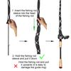 8Pcs 170CM Fishing Rod Sleeve with Lanyard PET Scalable Braided Mesh Fishing Rod Cover Foldable Stretch Fishing Pole Protector Fishing Accessories