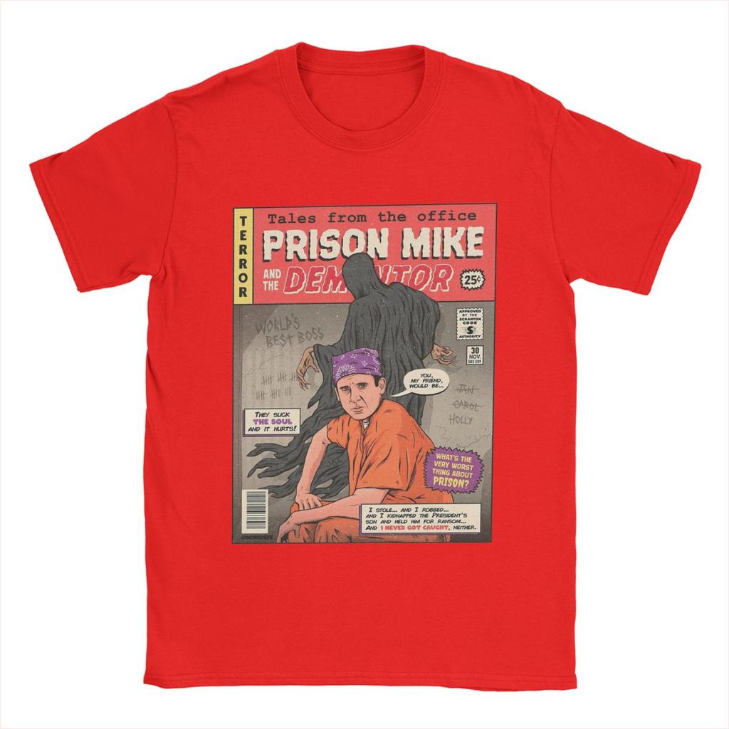 Мужская футболка Prison MIKE The Office TV Show Vintage 100% хлопок футболка с коротким рукавом футболка с круглым вырезом одежда больших размеров