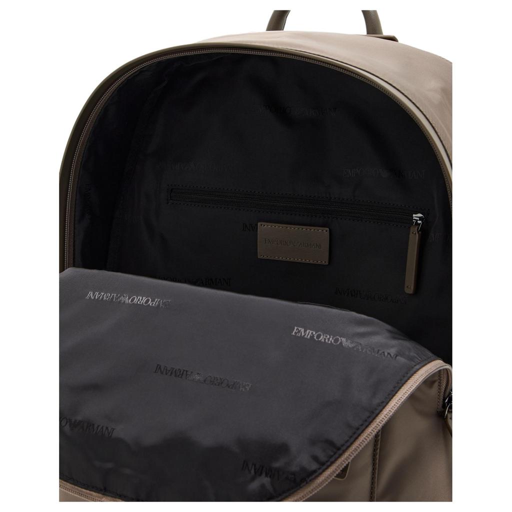 Emporio Armani Asv Logo Design Metal Accessories Backpack Men Backpack Brown EM001795-AF13454-U6200