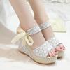 Hot Lace Leisure Women Wedges Heeled Women Shoes Summer Sandals Party Platform High Heels Shoes Woman