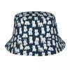 West Highland White Terrier Dog Bucket Hat Unisex Personalized Summer Travel Beach Cute Westie Puppy Hats