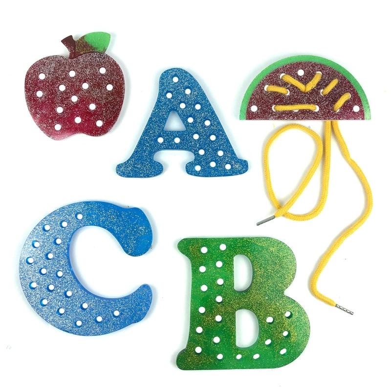 Threading Board Epoxy Mold Montessori Educational Baby Toy Silicone Mold Games Great for Travel and Plane Activities