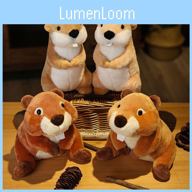 Realistic Beaver Plush Toy Large Teeth Spongy Filling Perfect Birthday Gift