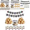 Party Birthday Theme Decor Suit Supplies Set Balloon Caketopper Banner