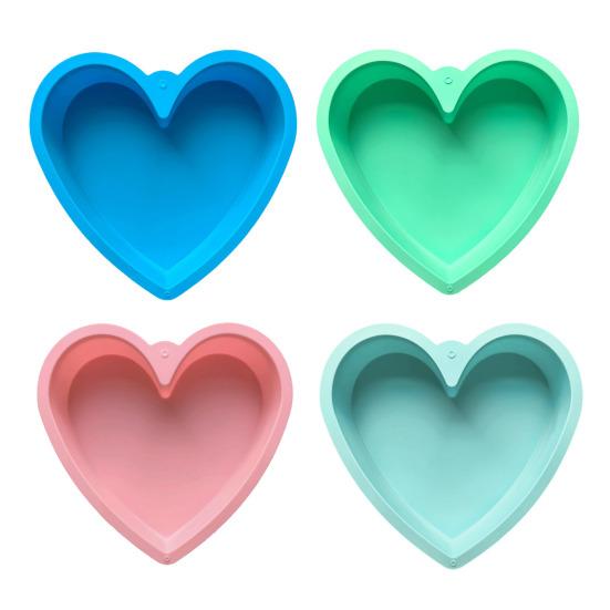 Форма для торта в форме сердца, антипригарное силиконовое покрытие для выпечки, мороженого, пудинга, мусса, желе, шоколада, легко снимаемая форма для выпечки на День святого Валентина, свадьбы