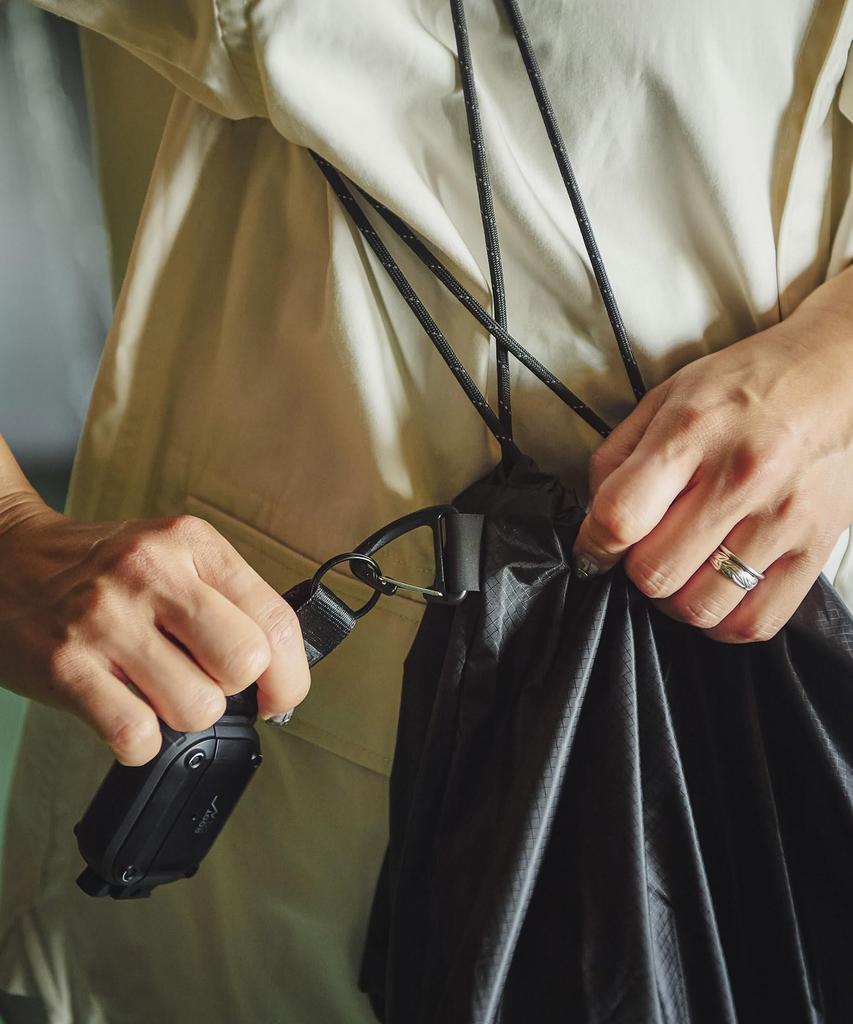 Сумка для личных вещей Gordon Miller из нейлона Cordura Ripstop, 8 л, Высоко водостойкая, Ультралегкая, с карабином, Черная, 01813381