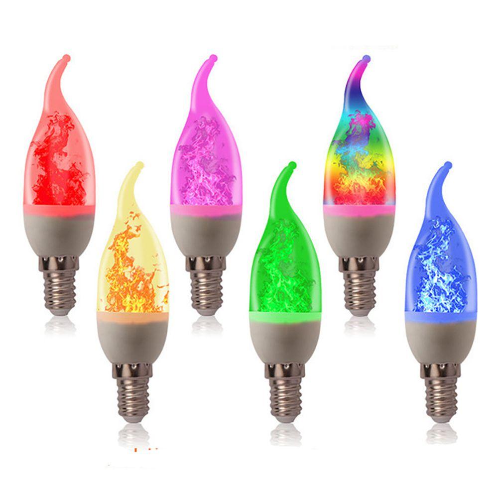 E14 E27 Рождественские украшения Атмосфера Лампа Эффект пламени Лампочка Пламя лампы Свеча Свет