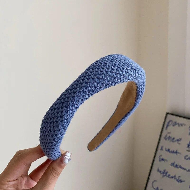 New Korean Irregular Knitted Hairband Vintage Handmade Wide Headbands Hair Hoop Scrunchies Women Hair Accessories Headwear Gifts
