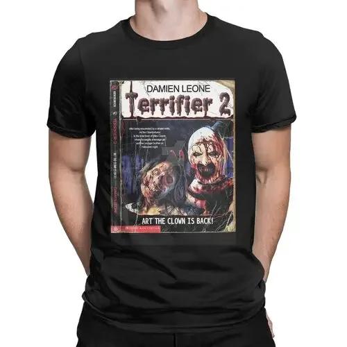 Hipster Tees Short Sleeve Round Collar 100% Cotton Summer Clothing Horror Movie Scary Art The Clown Terrifier t shirt for