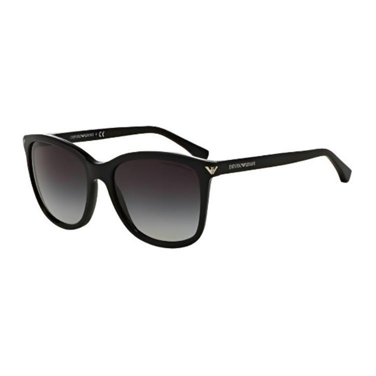 Emporio Armani Logo Design Square Sunglasses Women sunglasses Black 4060SOLE50178G