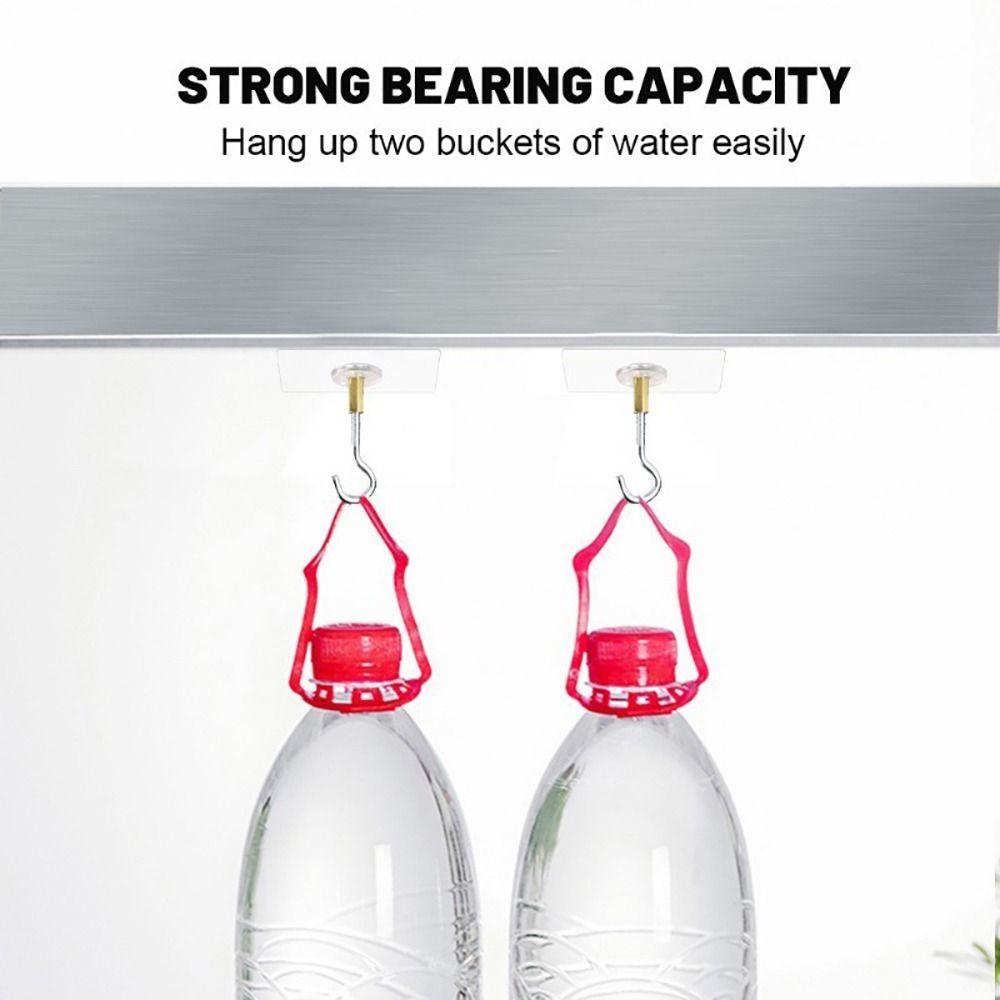 1Pcs Traceless Punch-Free Ceiling Hook Heavy Duty Seamless Transparent Hooks