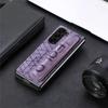 Чехол из искусственной кожи на запястье для Samsung Galaxy Z Fold 6 5 4 3 5G, жесткий чехол для телефона из ПК с держателем S Pen и упором для пальцев(нет ручки)
