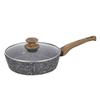 High Quality Practical Restaurant No Oil Frying Pan Granite Pattern Pan Frying Multi Electric Frying Pan With Lid