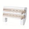 Plastic Refrigerator Cling Film Storage Rack Wrap Cutter Wall Hanging Paper Towel Holder High-quality Home Kitchen Organizer