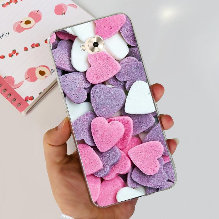 Soft TPU Slim Capa For ASUS ZENFONE ZOOM S ZE553KL Case ASUS ZENFONE 4 SELFIE ZD553KL Back Cover Transparent Cow Print Lion Etui