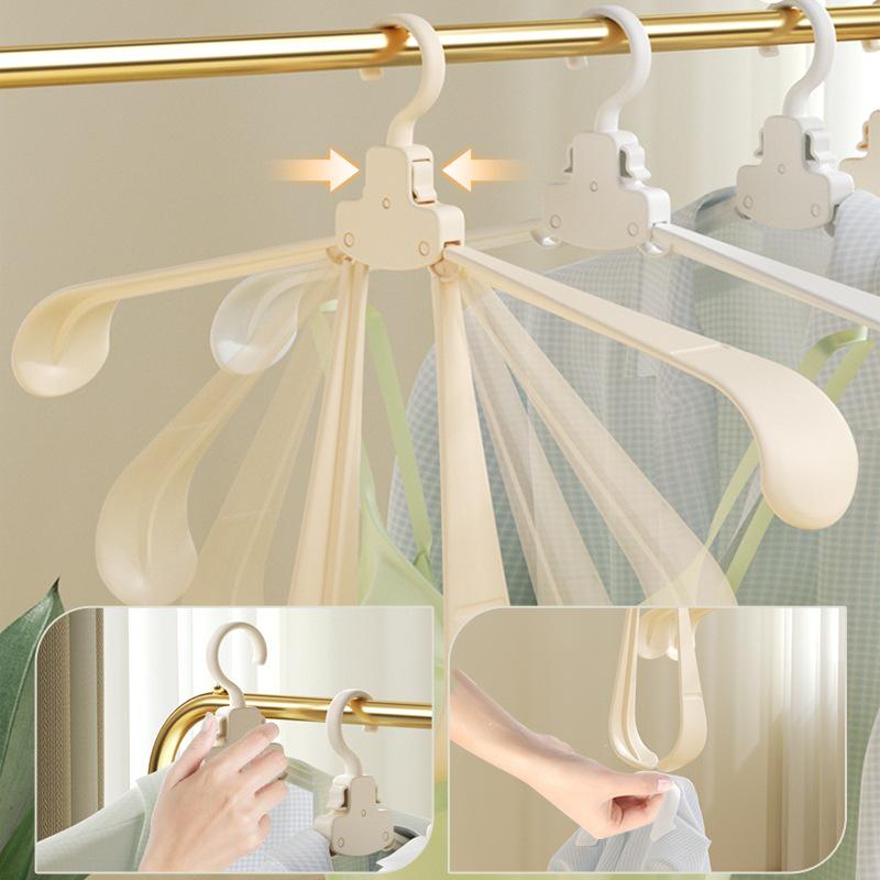 Foldable Multifunctional No-Mark Travel Hanger for Clothes Drying and Storage