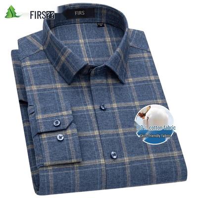 Мужская клетчатая рубашка FIRS из байки