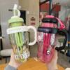 2026 Summer Ice Buster Plastic Straw Cup - Large Capacity, Stylish Design