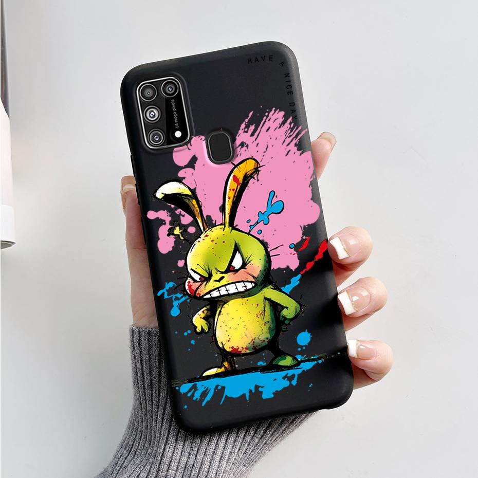 Силиконовый чехол для Samsung M31 M 31 Чехол Милый Кролик Панда Ударопрочный чехол для телефона для Samsung Galaxy M31s M31 s M315F M317F Etui