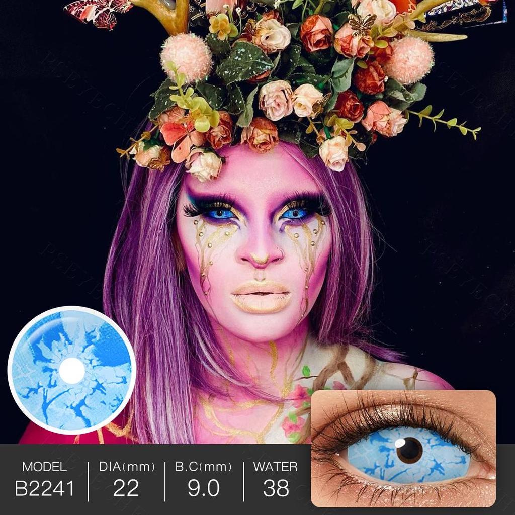 22 мм розовые линзы для склеры с кровью, омега-оранжевые контактные линзы для Хэллоуина, страшные линзы для глаз зомби, глаза ящерицы, контактные линзы для косплея