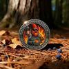Gnome Forging Steel Coin Dumpster Flame Challenge Coin Alloy Collectible Funny Gnome Coin Gift for Coin Collectors