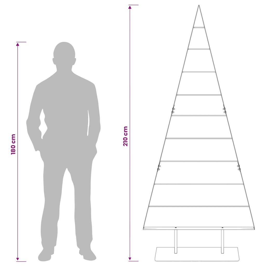 Metal Christmas Tree KUOPIO 210 cm Steel White