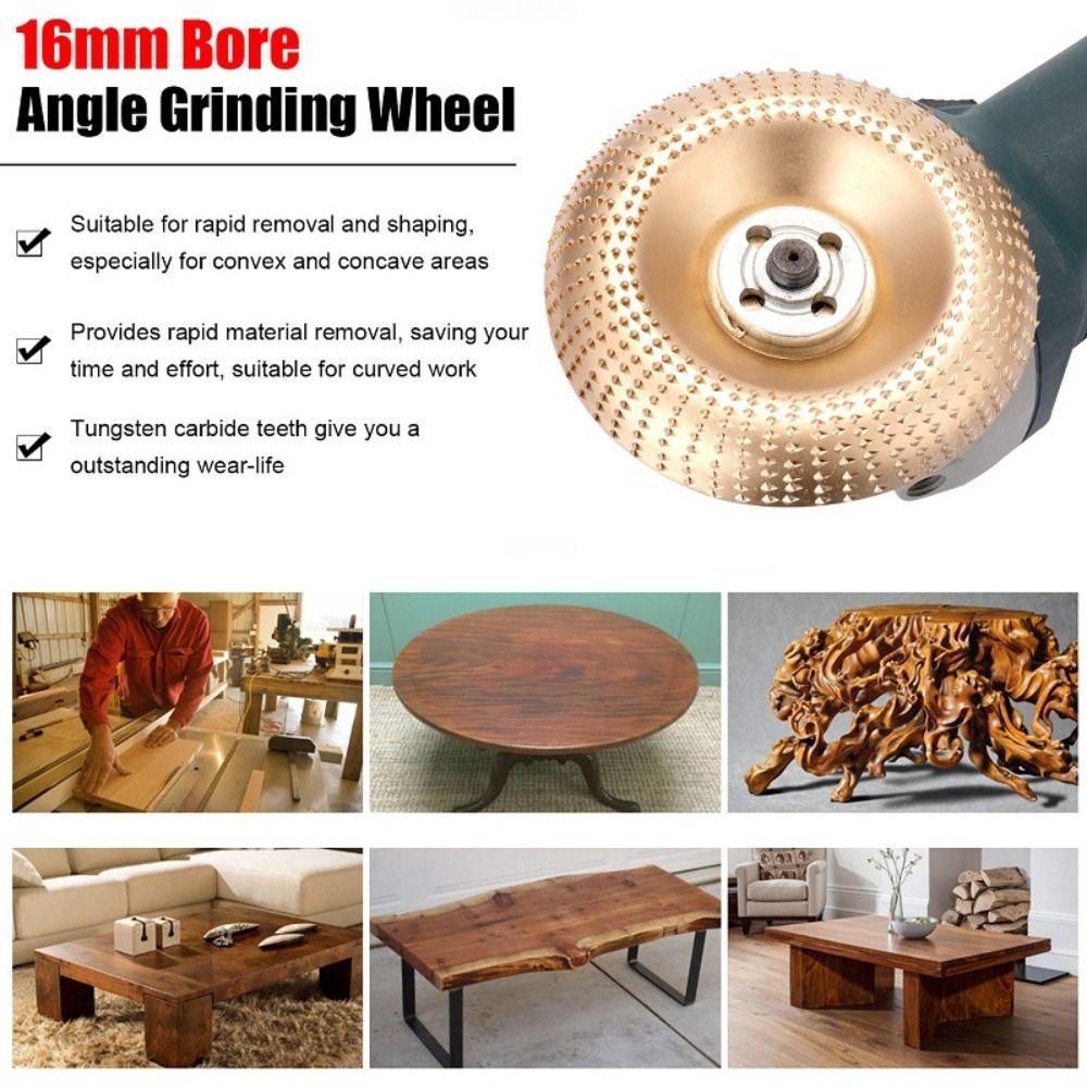 100mm Diameter Wood Shaping Grinder Wheel 16mm Aperture Angle Grinder Accessory Sanding Tasks