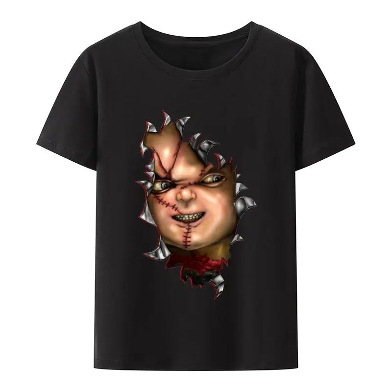 Child's Play Chuck Women's Top T-shirt Doll Murder Vintage T-shirt Harajuku Round Neck T-shirt Pure Unique Top