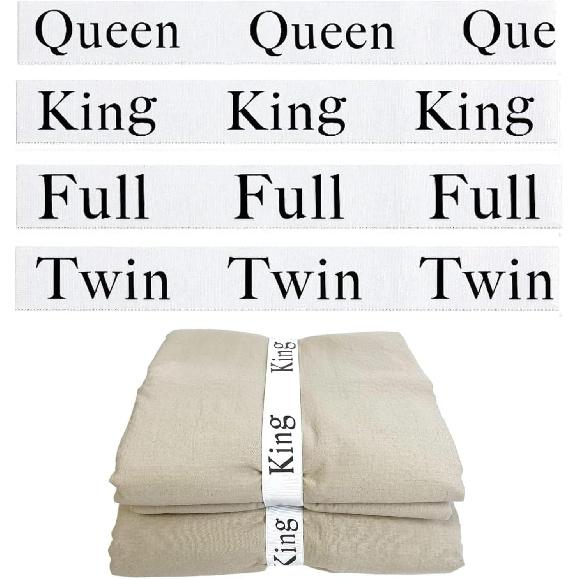 4pcs Bed Sheet Organizer Bands, Closet Organization Sheet Straps, Sheet Keepers Elastic Sheet Storage Sheet Sets for Organizing, Linen Labels Bedding