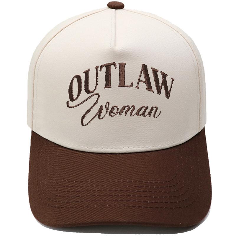 OUTLAW Women Embroidered Truck Driver Baseball Cap Color Matching Fun Men's and Women's Casual Shade Dad Hat
