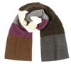 KIMZISU Colour Block Muffler _ DARK BROWN