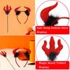 Косплей обруч Рога Дьявола, Посох Дьявола для Мальчика Девочки Взрослого, Косплей вечеринки, Хэллоуин, Аксессуары для костюма Дьявола для Карнавалов