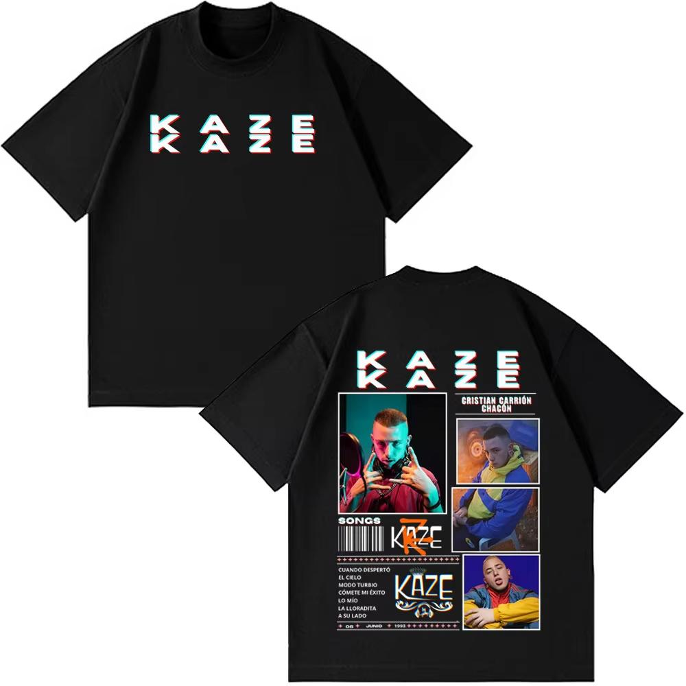 Rapper Kaze R New Fashion Album Printed Tshirt Unisex Women Casual Tshirt Shortsleeved Cotton Hiphop Punk Oversized Tshirt Top