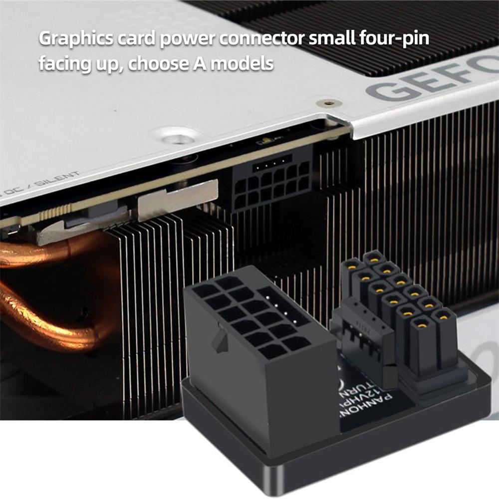 PCIe5.0 Graphics Card ATX3.0 Power Supply Male To Female 180° Turn Head Adapter