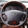 Кожаная чехол-оплетка на руль с полным покрытием для Toyota Tacoma 4Runner Camry Sienna Sequoia Highlander Land Cruiser 1995-2007