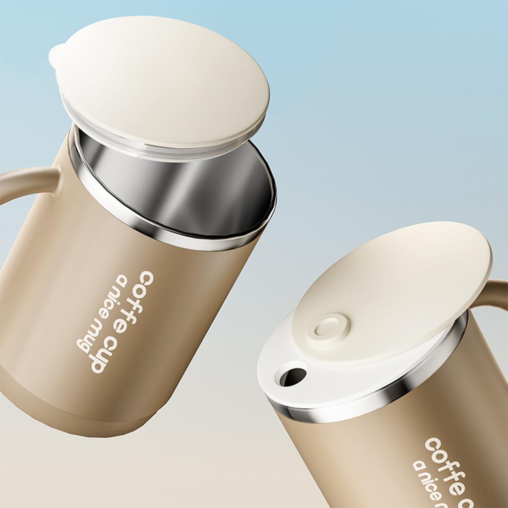 500ML Thermal Cup 304 Stainless Steel Double-layer Coffee Mug Cold And Hot Resistant Water Cup Sealed Milk Coffee Cup Drinkware