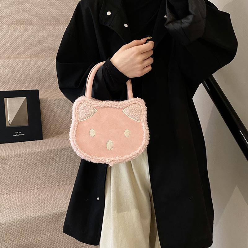Cute Hello Kitty Handbag Girly Heart Large Capacity Plush Small Tote Bag Going Out Versatile Cartoon Hand Bag