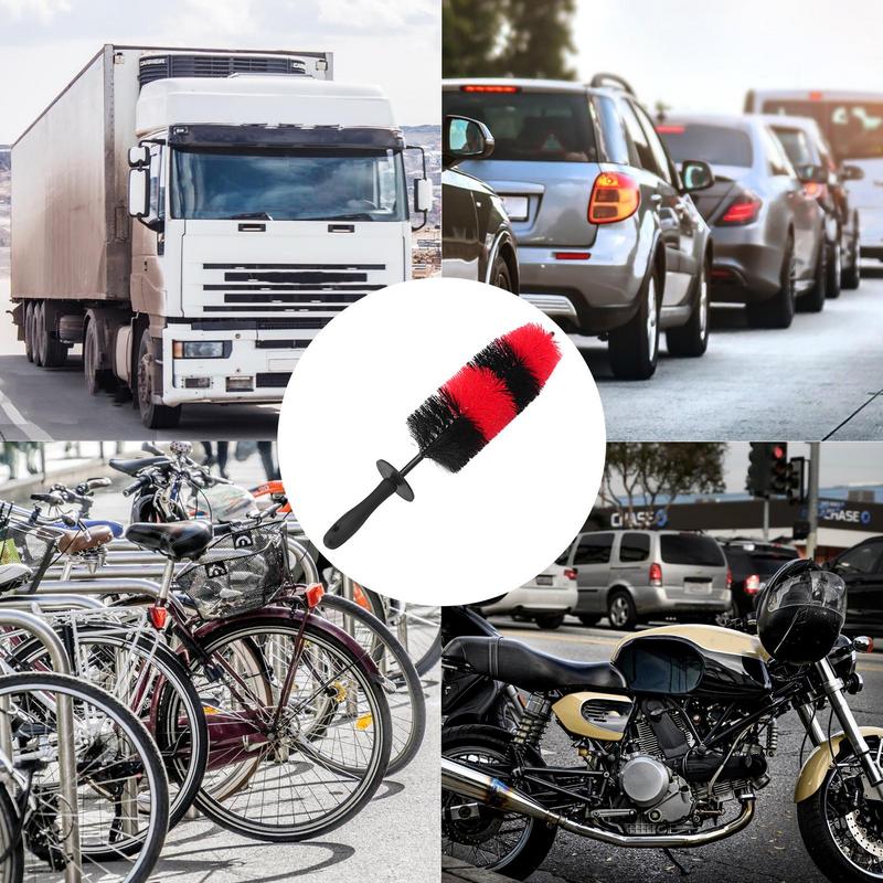 Щетка для глубокой очистки обода шин, щетка для очистки автомобильных дисков, щетка для обода колеса с мягкой щетиной, скруббер для автомобильных шин