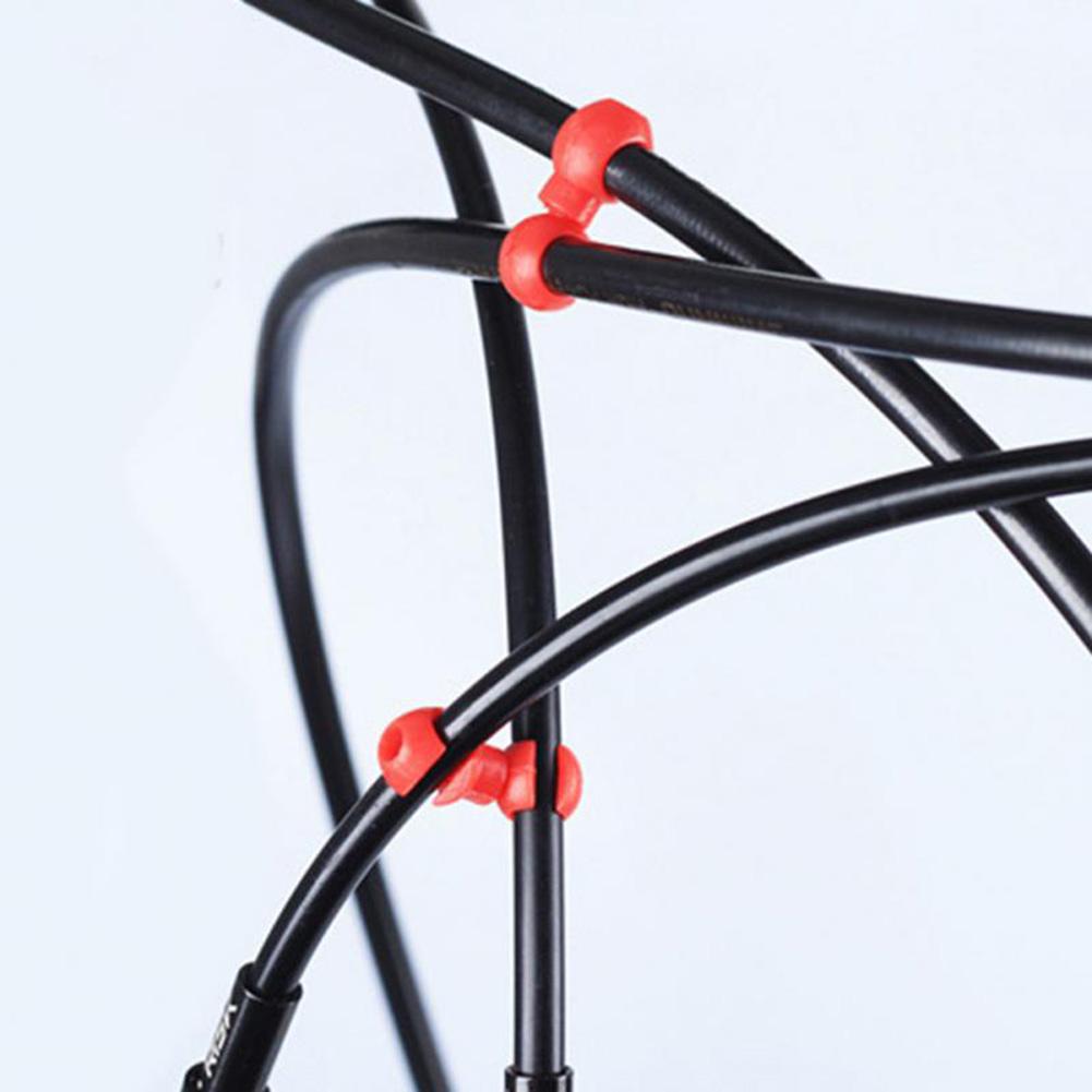 10/20pcs Bicycle MTB Brake Cable S Style Clips Rotating Buckle Hose Guide Bike Cross Line Hook Tidy Clip Ring Clasp Cycling