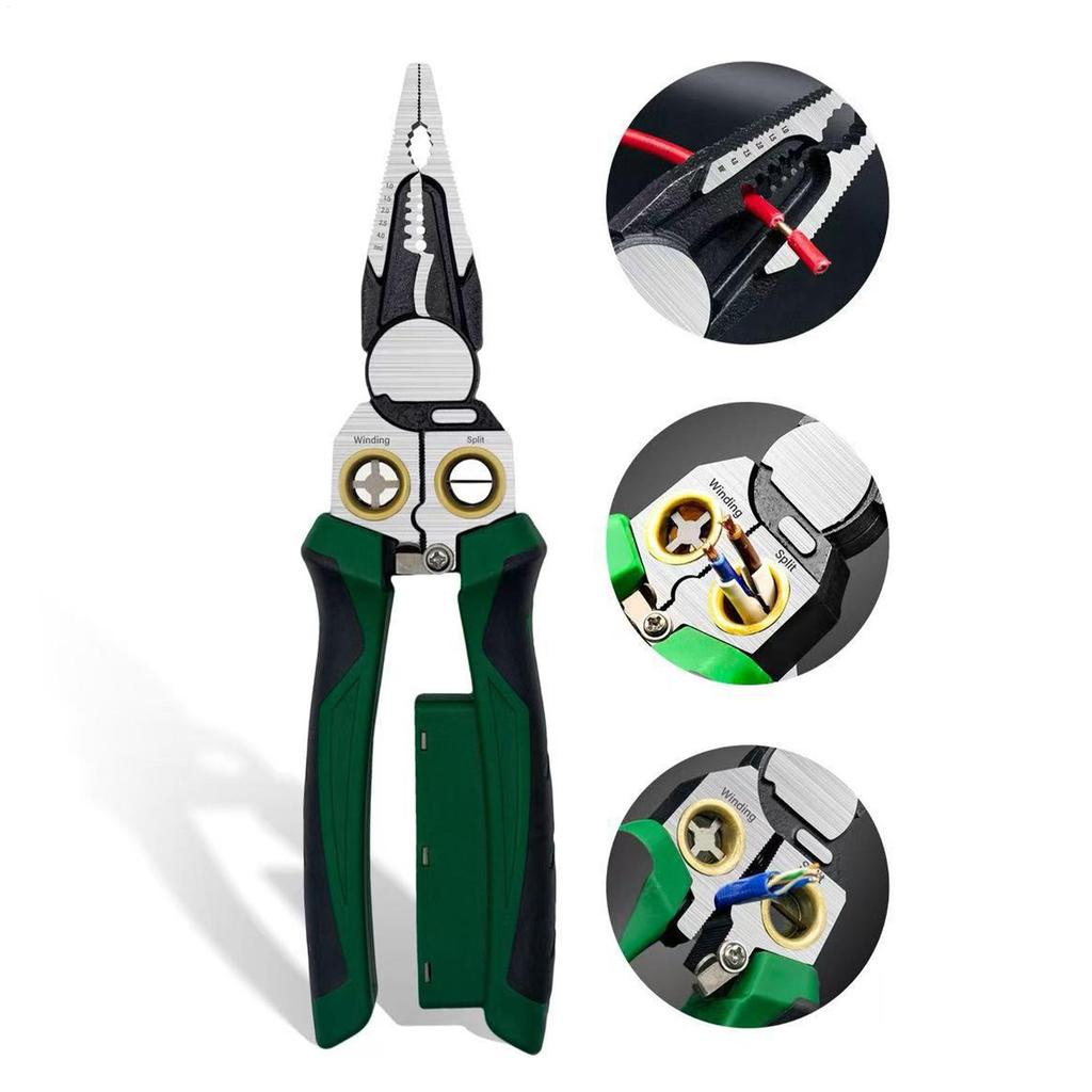 Wire Strippers Multifunctional Small Wire Stripper With Voltage Tester/ Stripping Pliers Network Cable Cutting Tool Plier