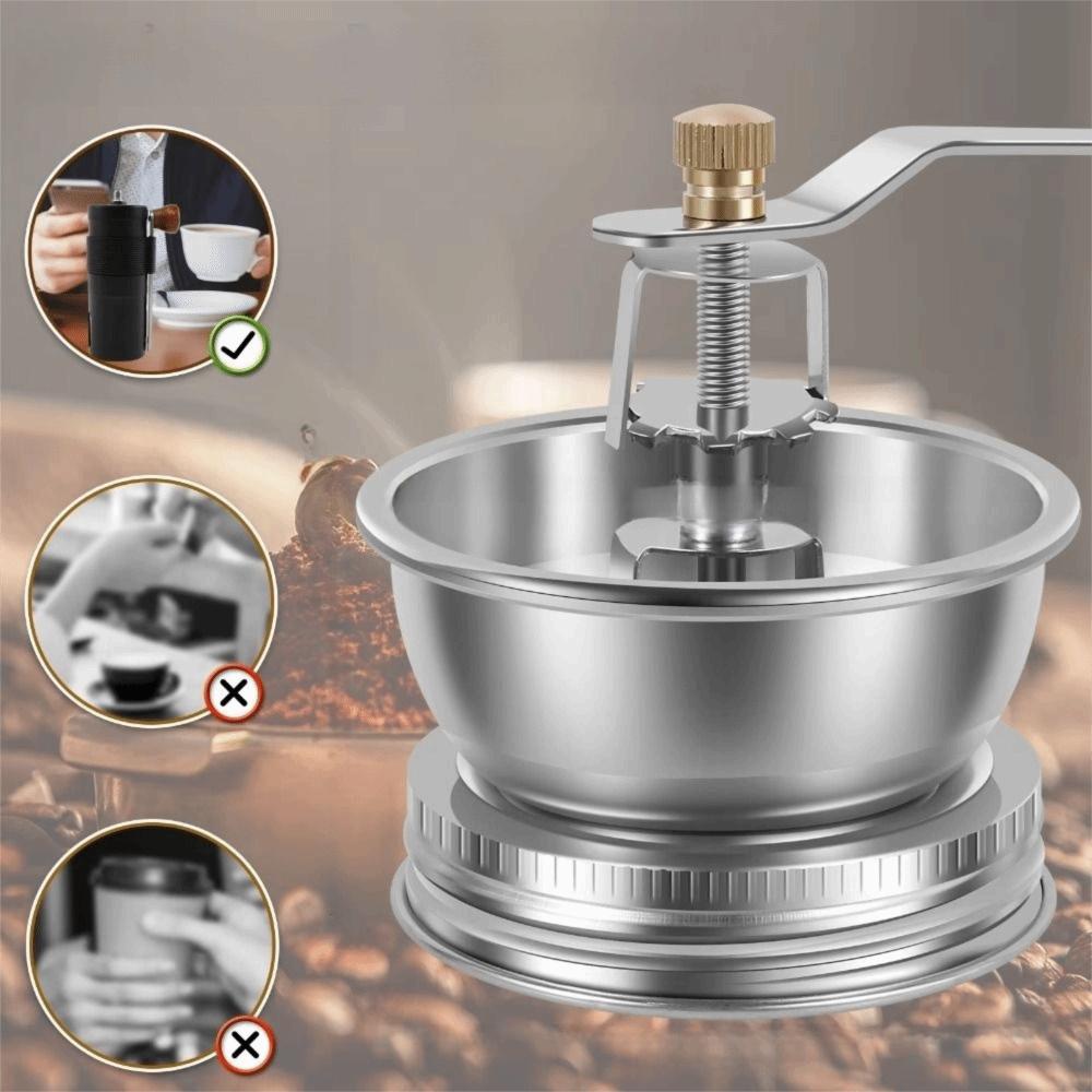 Stainless Steel Mason Jar Coffee Grinder Ceramic Core Bean Grinder Tools  DIY Grinding