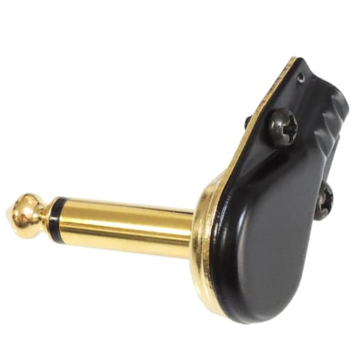 KAUMO Mono Phone Plug, L-Shaped, Gold-Plated, for DIY Patch Cables (Set of 2)