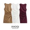 Fashion Wind 2024 New Fall Women's Clothing Stylish Three Colors Knitting Ruched Decoration Dress 4772250
