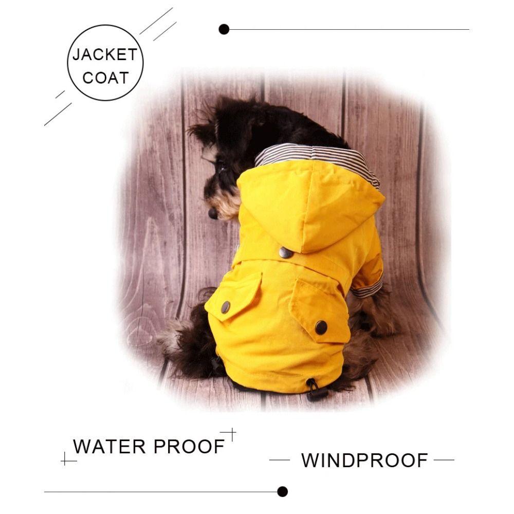 Новая полиэстеровая куртка для собаки Желтая Водонепроницаемая Одежда для собак Осень Зима Жилет для щенка Лабрадор