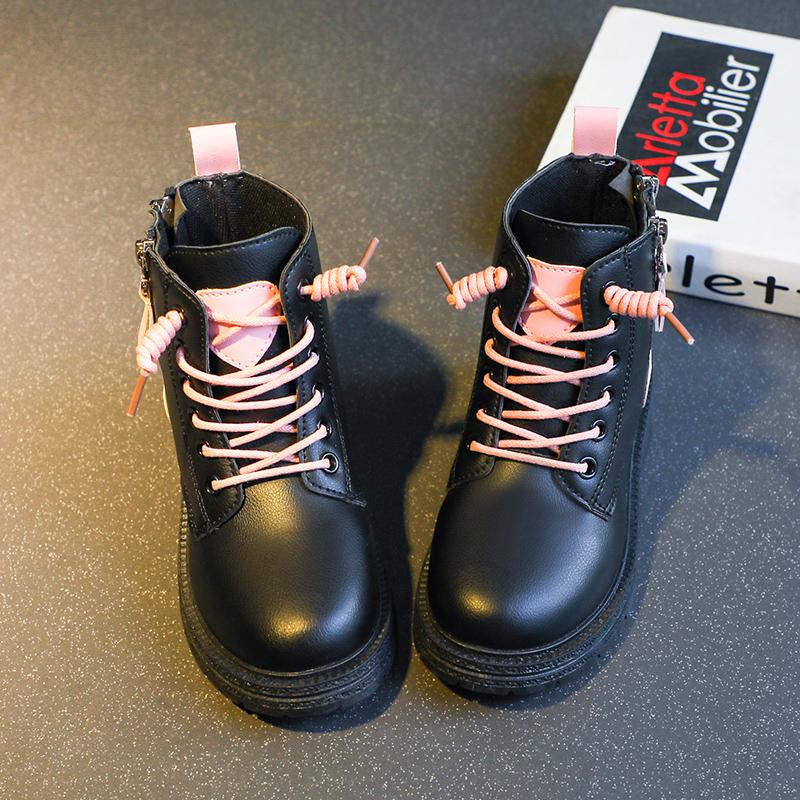 2024 Autumn Spring New Girls Short Boots Love Versatile Soft Children Fashion Boots Drop Shipping PU Kids Shoe Princess Non-slip