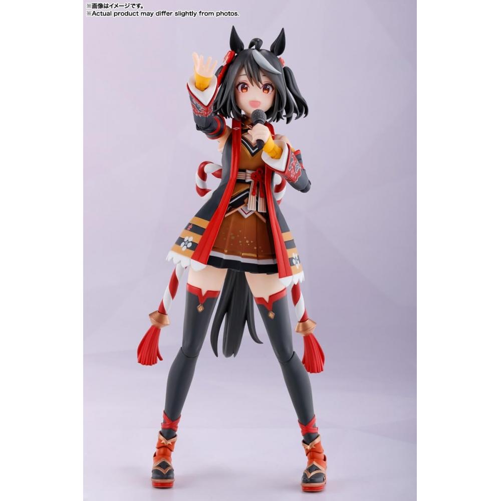 SHFiguarts Uma Musume Pretty Derby Kitasan Черный приблизительно. Подвижная фигура толщиной 140 мм, окрашенная из ПВХ и АБС-пластика